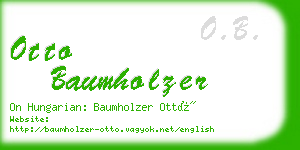 otto baumholzer business card